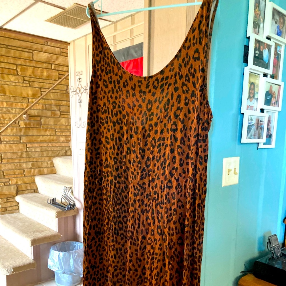 Long summer dress animal print plus size